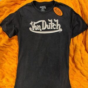 Von Dutch Charcoal Black Short Sleeve Tee